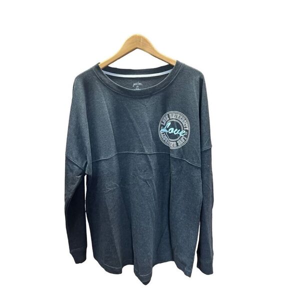 Just Be Size 2X NWT Varsity Love Sweatshirt - Picture 1 of 5